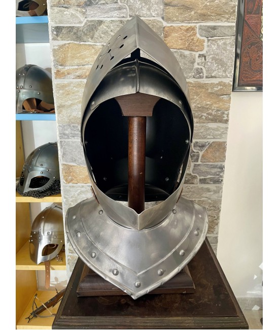 Medieval knight's Helmet - Armet Helmet