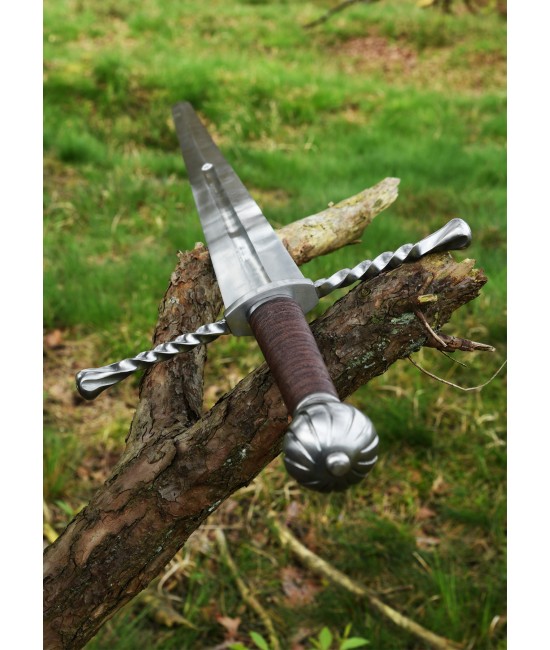 Bastard Sword, Hand-and-a-Half Sword with Scabbard