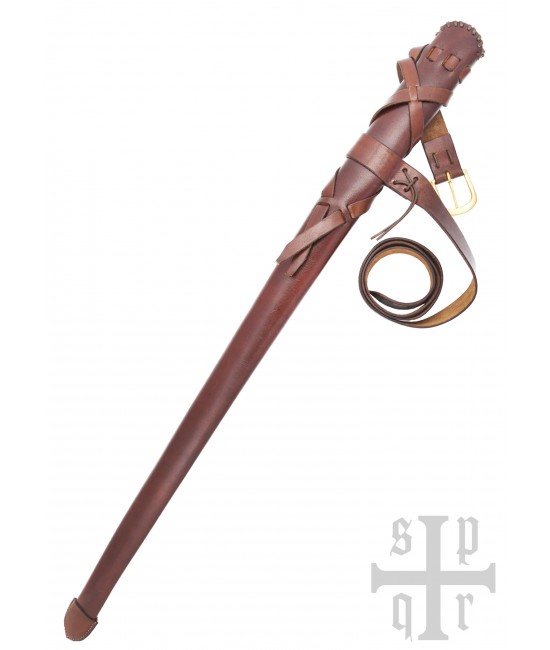 Leather scabbard, including belt
