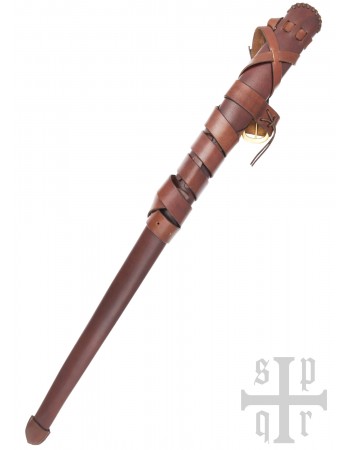 Leather scabbard, including belt