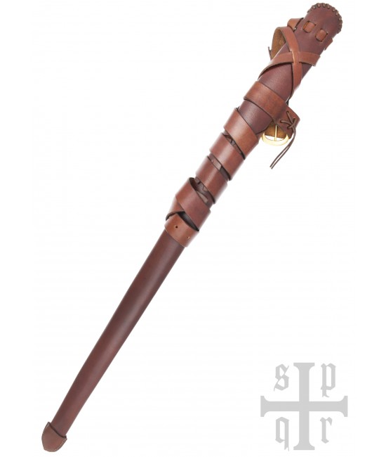 Leather scabbard, including belt