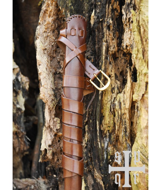 Leather scabbard, including belt