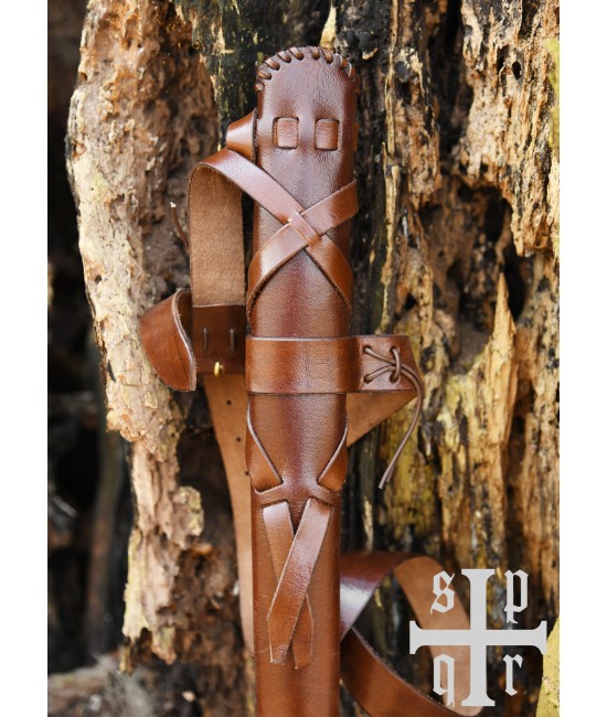 Leather scabbard, including belt