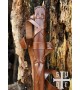 Leather scabbard, including belt