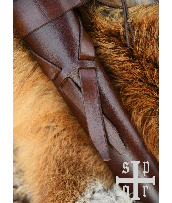 Leather scabbard, including belt