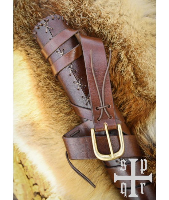 Leather scabbard, including belt
