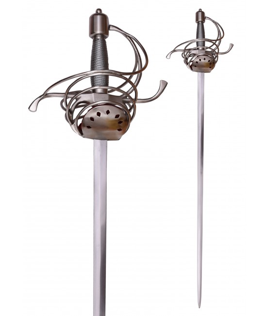 Rapiera Pappenheimer con impugnatura avvolta in filo metallico, 104 cm