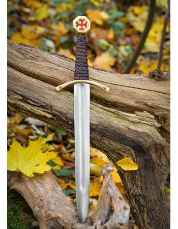 Templar Dagger with Leather Scabbard