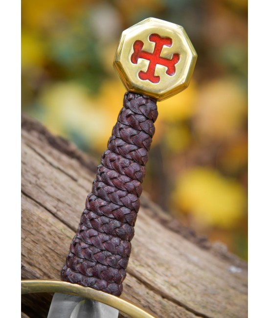 Templar Dagger with Leather Scabbard