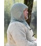 Chain mail coif, galvanised
