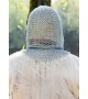 Chain mail coif, galvanised