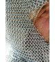 Chain mail coif, galvanised