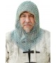 Chain mail coif, galvanised
