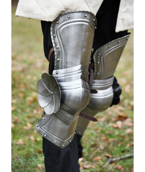 Protezioni per gambe gotiche, acciaio 1,2 mm