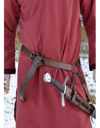 Medieval Swordbelt, brown leather