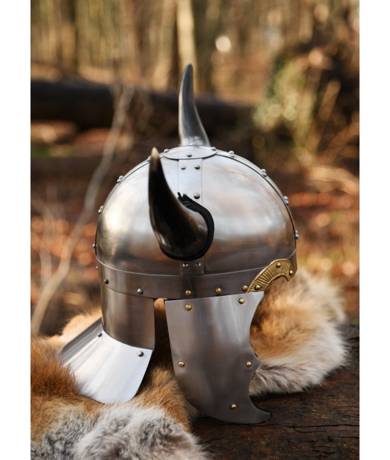 Viking Horned Helmet, 1.3 mm Steel