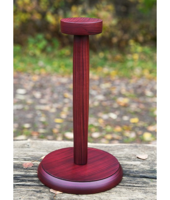 Wooden helmet stand