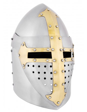 Sugarloaf Helm with hinged visor, 1.6 mm steel, polished