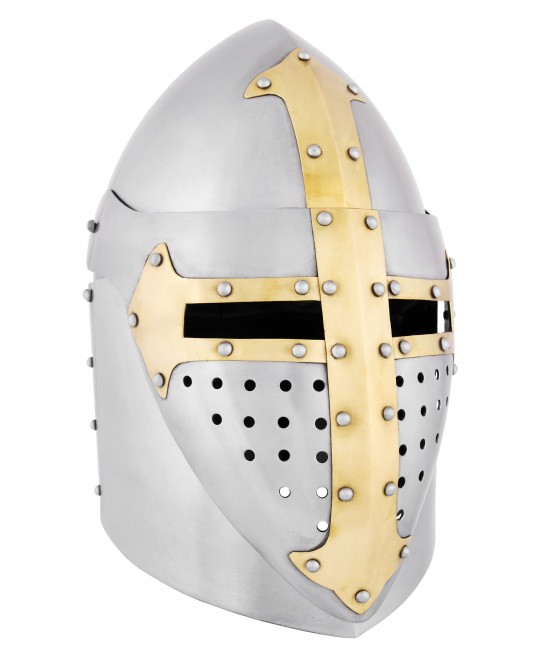 Sugarloaf Helm with hinged visor, 1.6 mm steel, polished