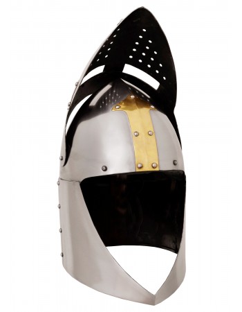 Sugarloaf Helm with hinged visor, 1.6 mm steel, polished
