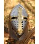 Sugarloaf Helm with hinged visor, 1.6 mm steel, polished