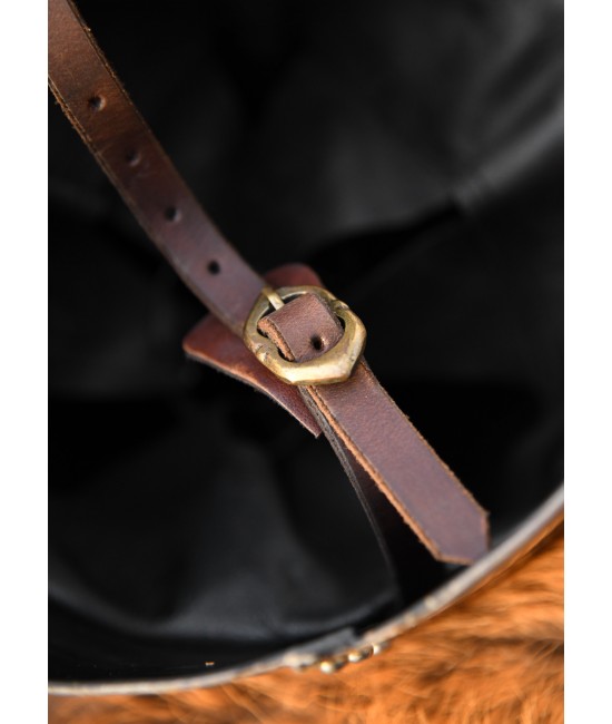 Sugarloaf Helm with hinged visor, 1.6 mm steel, polished