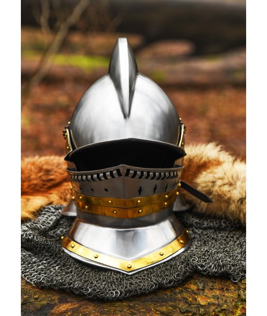 Burgonet (or *Sturmhaube*), 1.2 mm steel