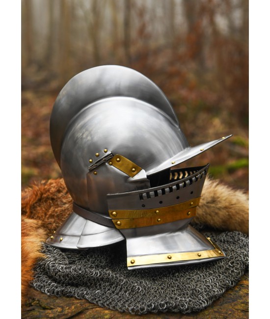 Burgonet (or *Sturmhaube*), 1.2 mm steel