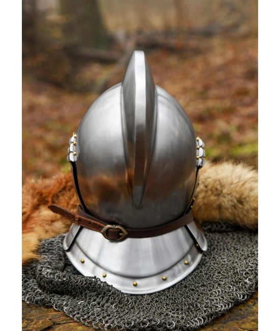 Burgonet (or *Sturmhaube*), 1.2 mm steel