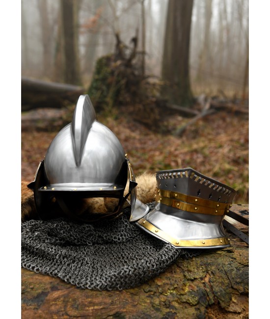 Burgonet (or *Sturmhaube*), 1.2 mm steel