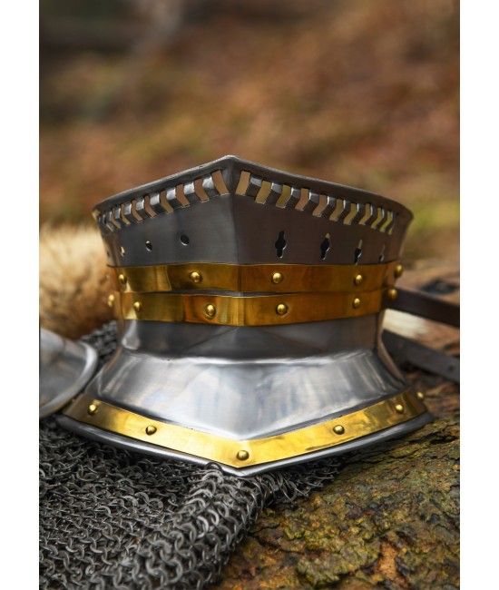 Burgonet (or *Sturmhaube*), 1.2 mm steel
