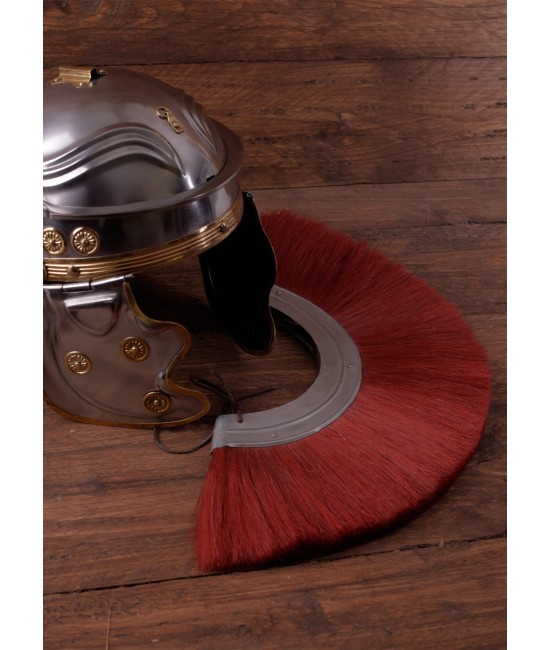 Roman helmet metal plume