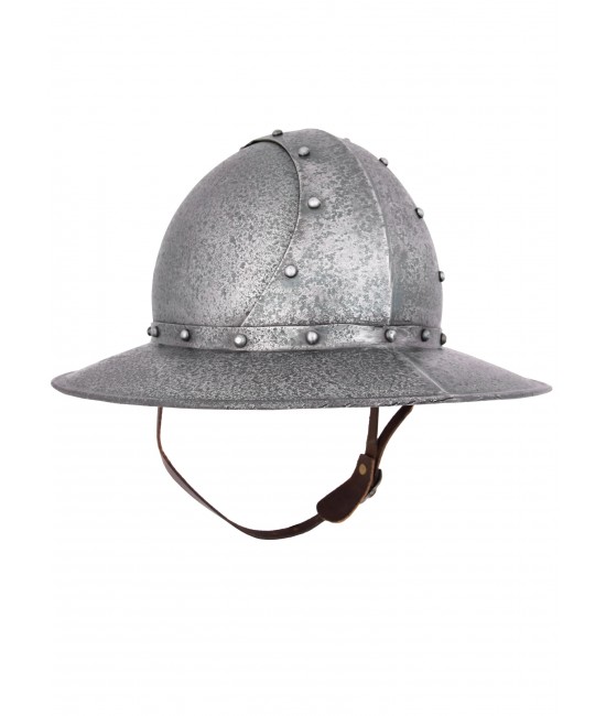 Medieval kettle hat, antique finish, 1.6mm steel