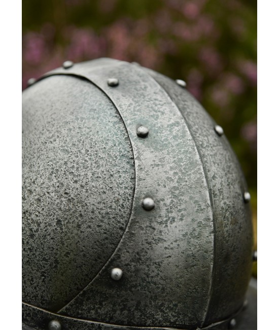 Medieval kettle hat, antique finish, 1.6mm steel