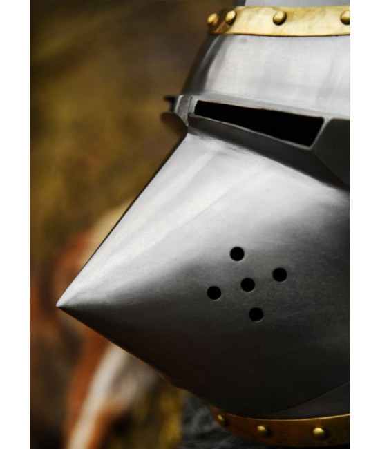 Dog's-Head Bascinet, circa 1390, 1.6 mm steel