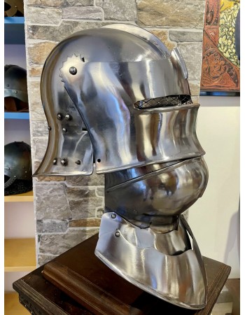 Gothic sallet helmet with gorget, 1.6mm steel