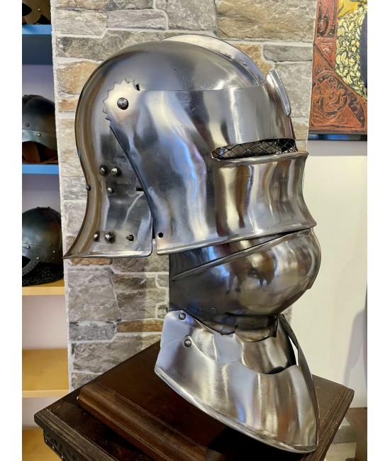 Gothic sallet helmet with gorget, 1.6mm steel