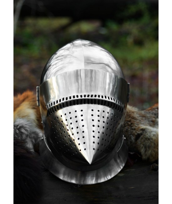 Elmo Hundsgugel, ca. 1400, Acciaio da 2 mm