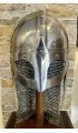 Viking Helmet with Riveted Chainmail