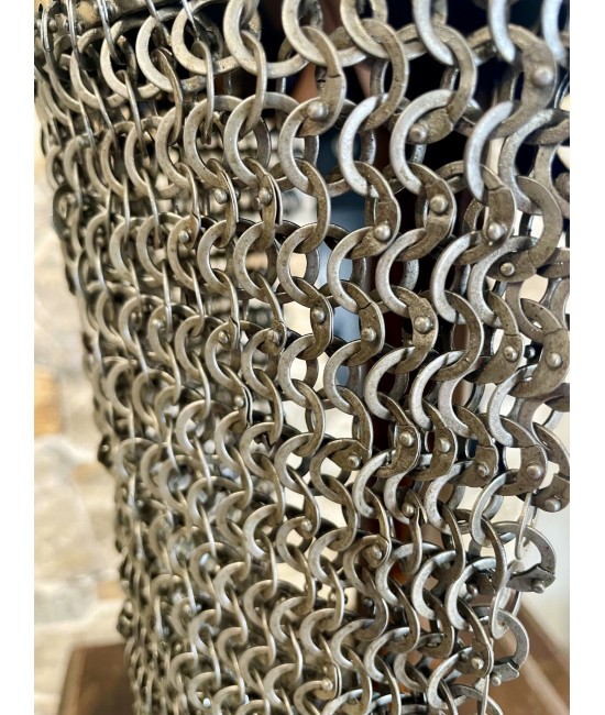 Viking Helmet with Riveted Chainmail