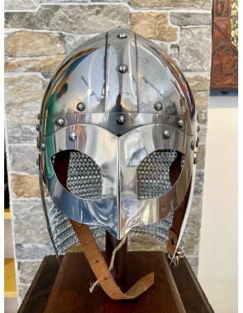 Viking Helmet with Cheek Guards and Aventail