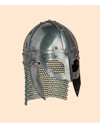 Viking Helmet with Cheek Guards and Aventail