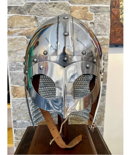 Viking Helmet with Cheek Guards and Aventail