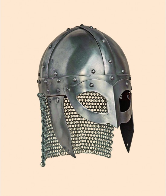 Viking Helmet with Cheek Guards and Aventail