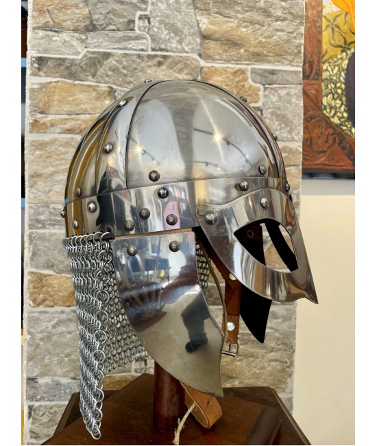 Viking Helmet with Cheek Guards and Aventail