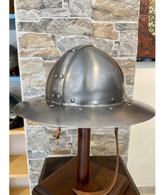 Medieval Kettle Hat with Band