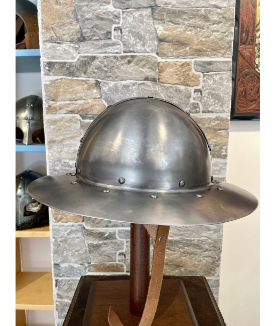 Medieval Kettle Hat with Band