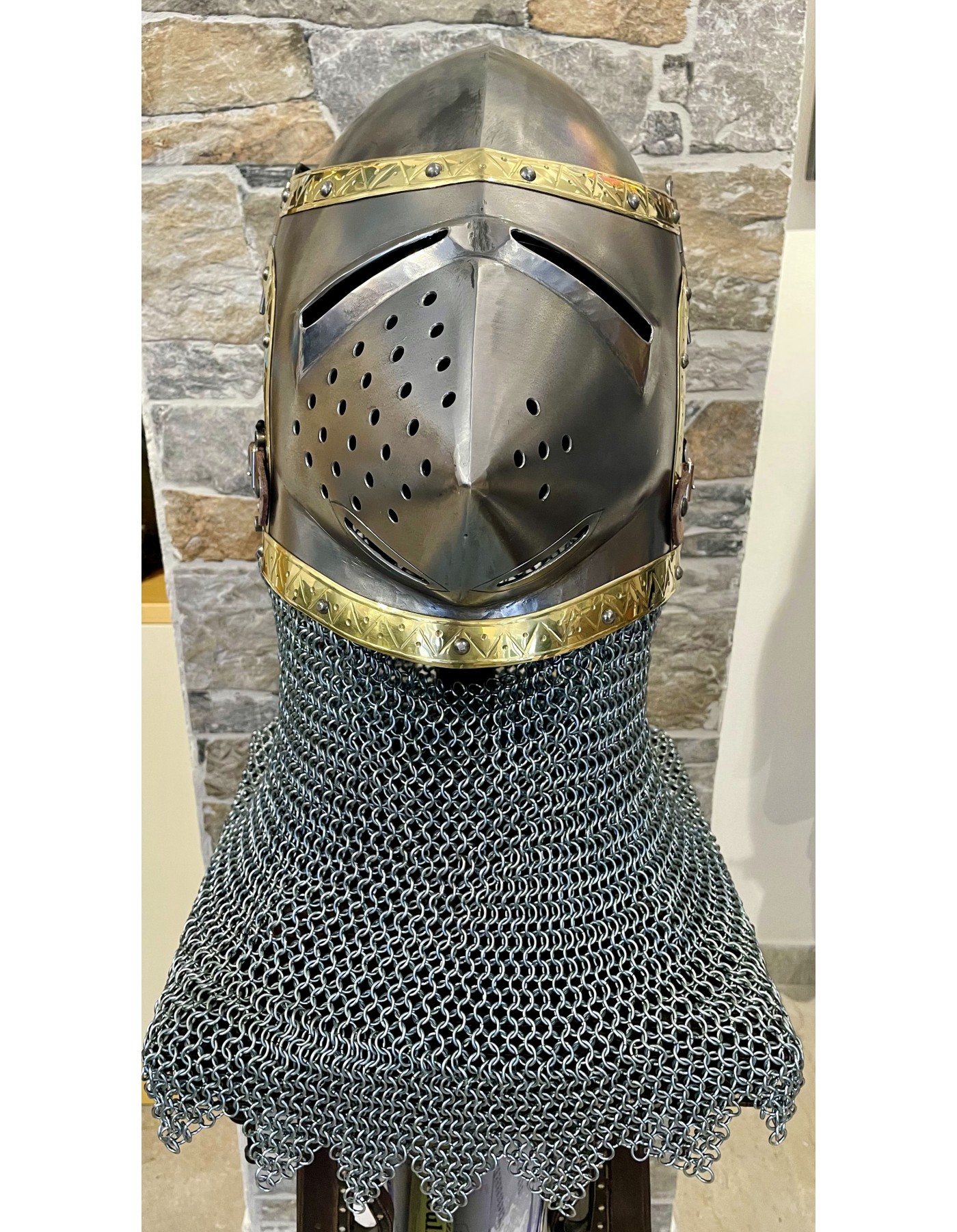 Medieval Bascinet helmet