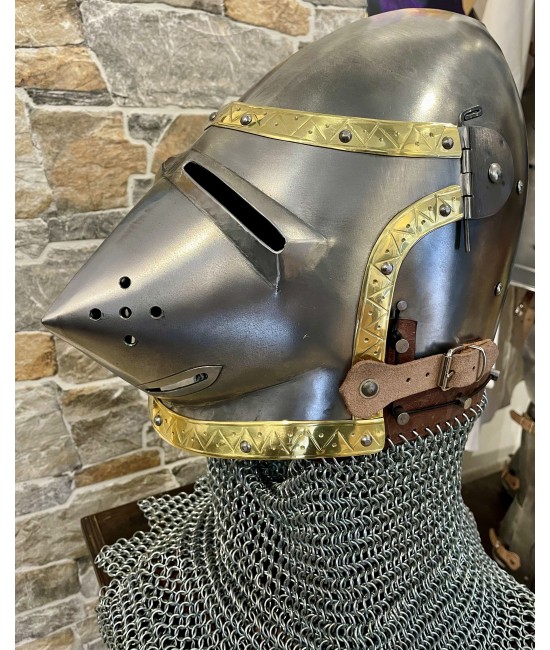 Medieval Bascinet helmet