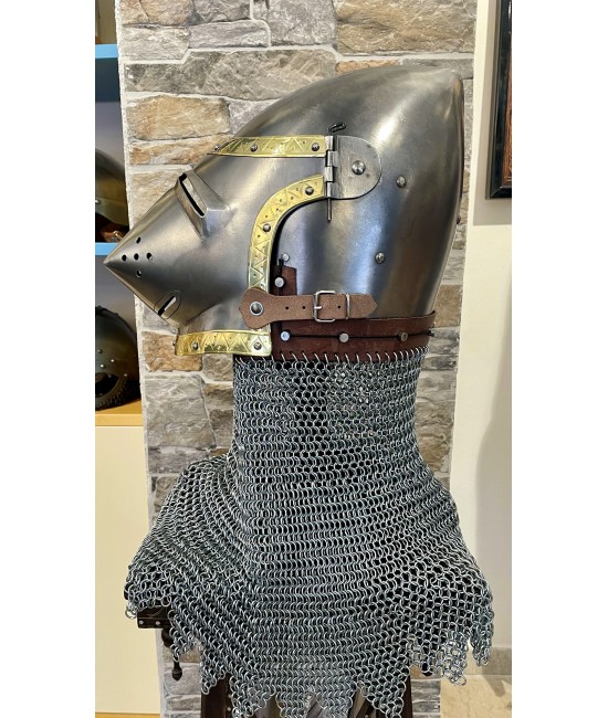 Medieval Bascinet helmet